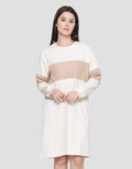 Nevada Midi Dress Waffle Lengan Panjang Wanita