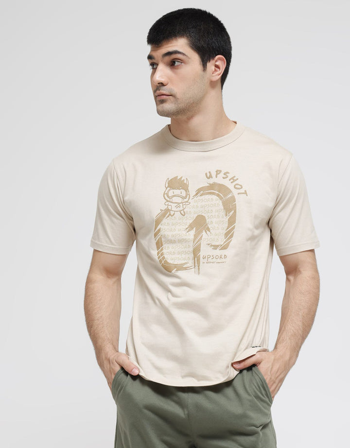 T Zone Upshot Wording Print Kaos Pria