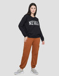 Nevada Wording Brand Sweater Wanita