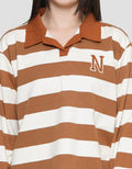 Nevada Stripe Polo Neck Sweater Wanita