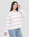 Nevada Stripe Polo Neck Women's Sweater