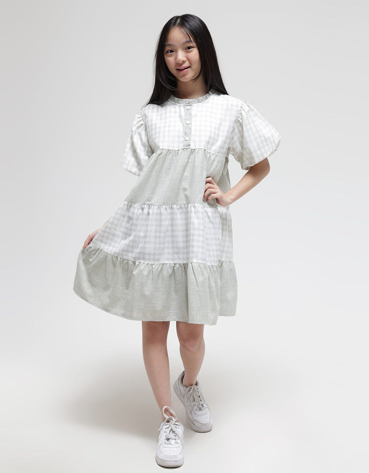 Nevada Balloon Sleeve Midi Dress for Girls