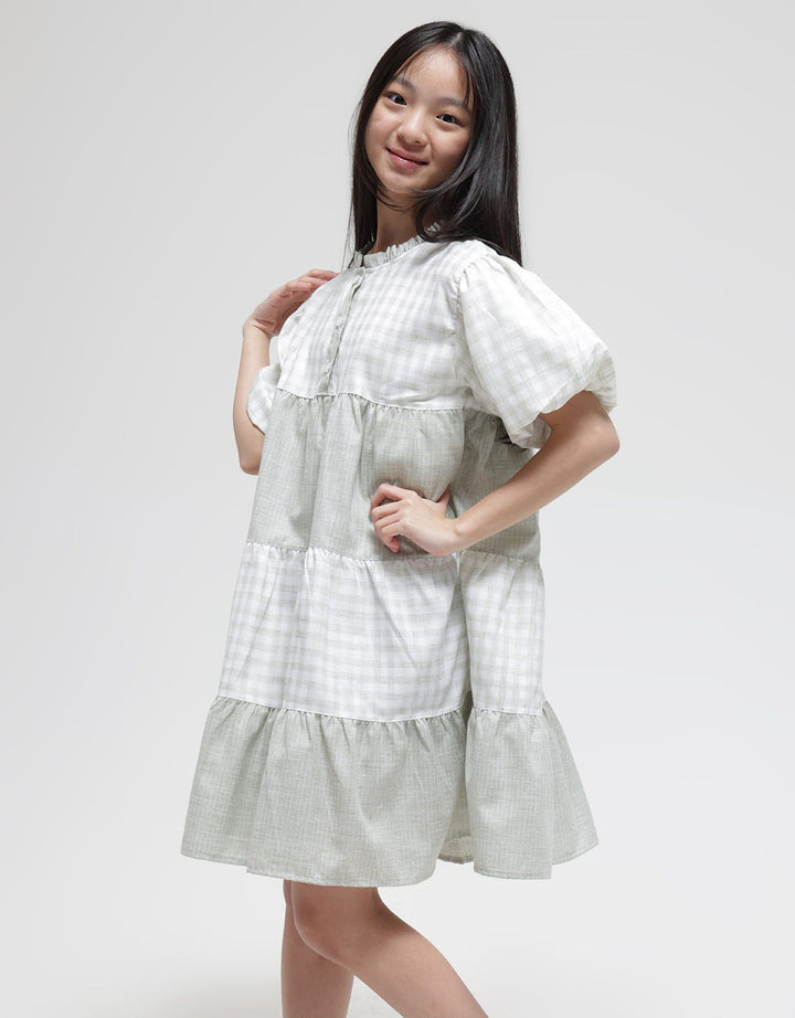 Nevada Balloon Sleeve Midi Dress for Girls