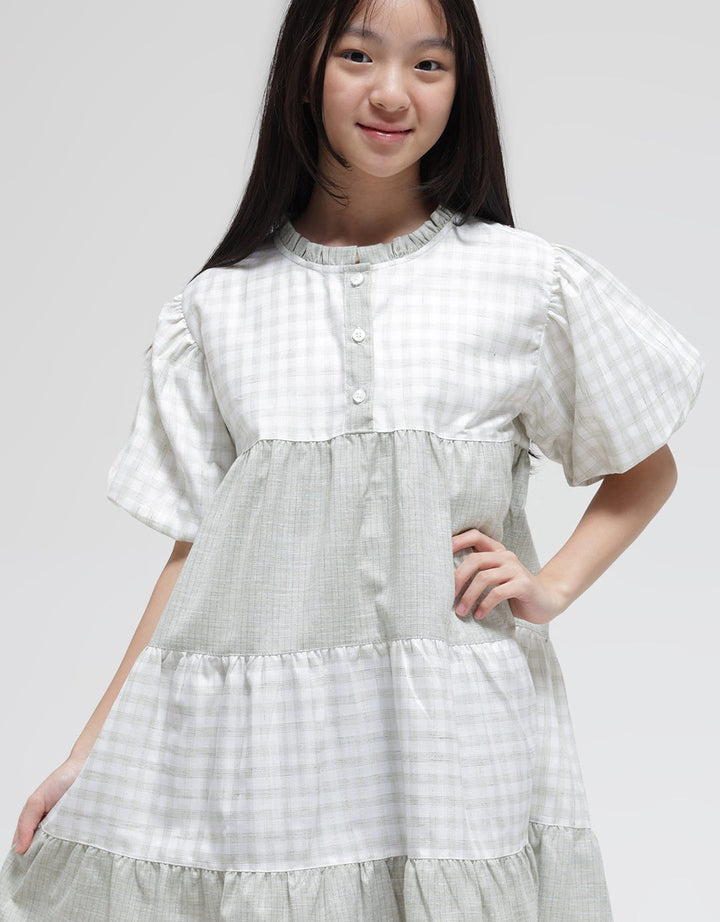 Nevada Balloon Sleeve Midi Dress for Girls