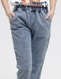 Nevada Denim Long Pants Jogger Acid Washed