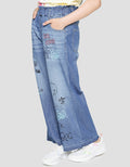 Nevada Denim Long Pants Wide Leg Grafitty