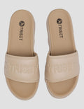 Triset Strap With Brand Logo 02 Women's Flat Sandals