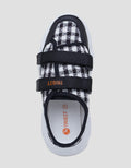 Triset Backless Plaid Look Sepatu Bustong