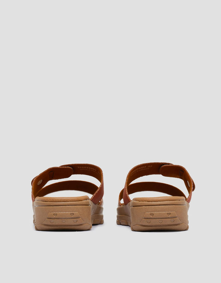 Triset Animal Skin Pattern Strap Sandal Flat Wanita