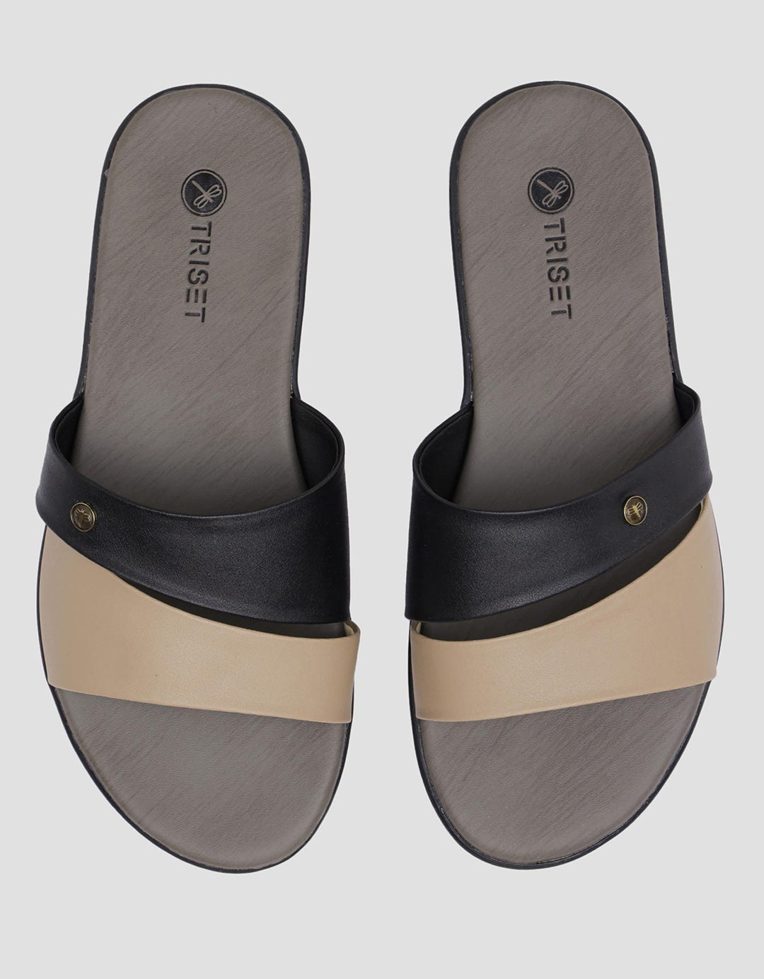 Triset Twocolor Strap Women Sandals