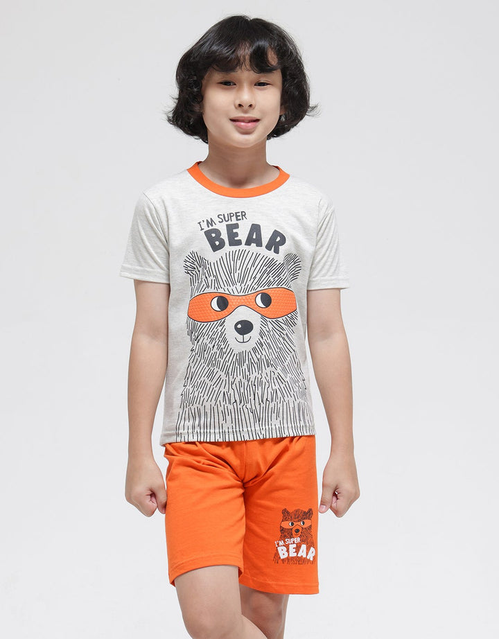 Little M Pakaian Setelan Print Im Super Bear
