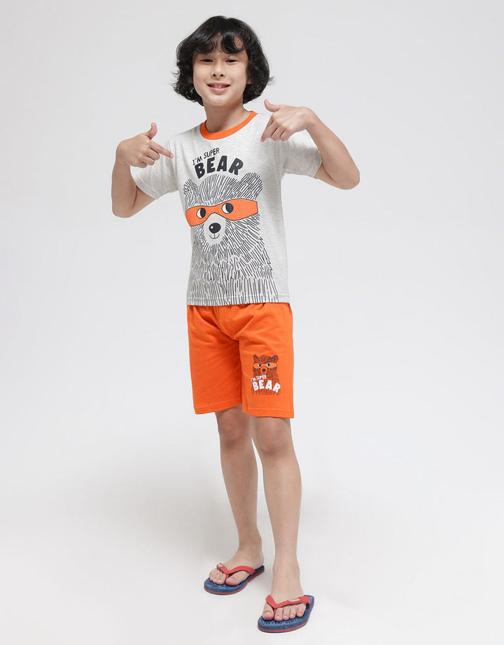 Little M Pakaian Setelan Print Im Super Bear