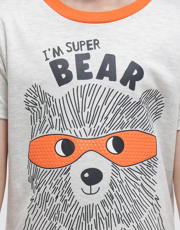 Little M Pakaian Setelan Print Im Super Bear