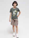 Little M Oxford Leno Boys Shorts