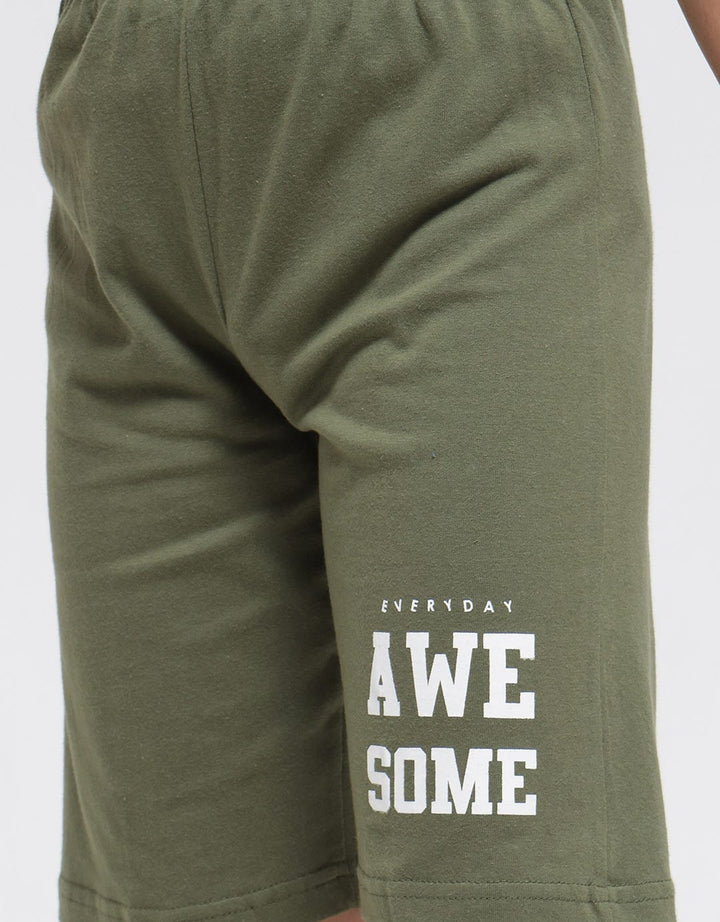 Little M Awesome Print Boys Shorts