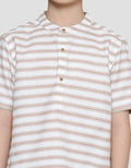Little M Seasonal Texture Stripe Kemeja Anak Laki-Laki