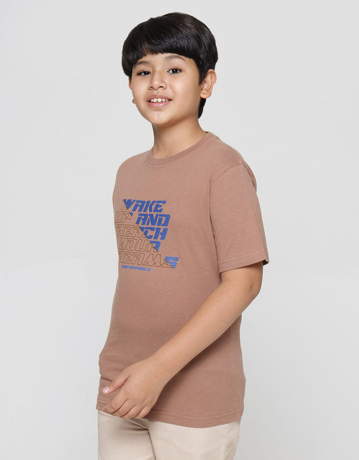 Nevada Short Sleeve T-Shirt Print Wake Up & Reach Your Dream