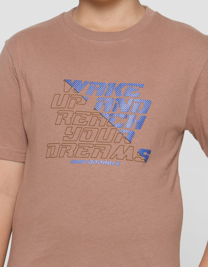 Nevada Short Sleeve T-Shirt Print Wake Up & Reach Your Dream