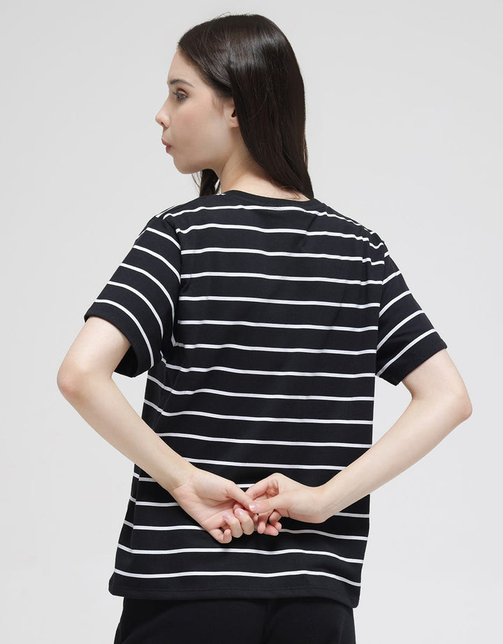 Disney Mickey Stripe Kaos Wanita