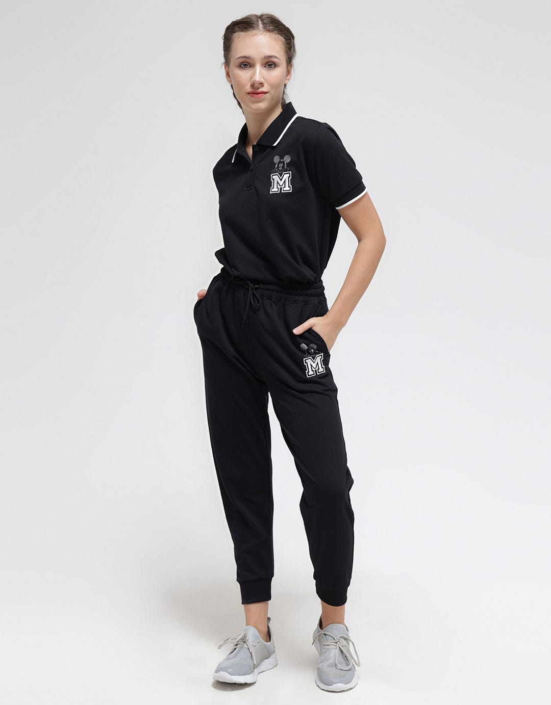 Disney Jogger Long Pants Print Puff Mickey Head