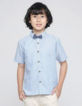 Little M Short Sleeve Shirt Bahan Stripe