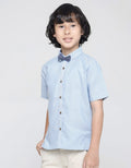 Little M Short Sleeve Shirt Bahan Stripe
