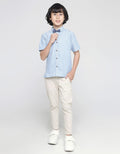 Little M Short Sleeve Shirt Bahan Stripe