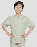 Little M Texture Dobby Yd Shaie5 Kemeja Koko Casual Anak Laki-Laki