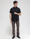 Larusso Kemeja Basic Oxford Pendek