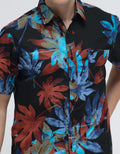 Walrus Kemeja Studio Leaf Print Front Pocket