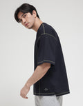 American Jeans Short Sleeve T-Shirt Oversized Contrast Stitch