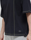 American Jeans Short Sleeve T-Shirt Oversized Contrast Stitch