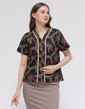 Connexion Batik Piping Blouse Wanita