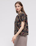 Connexion Batik Piping Blouse Wanita