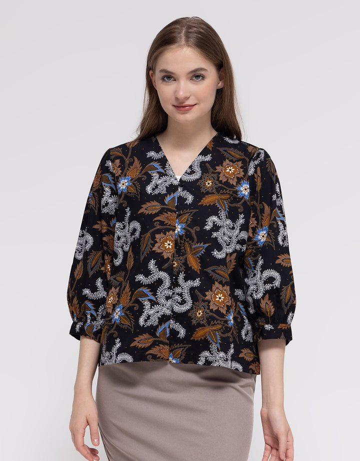 Connexion Button Down Blouse Wanita