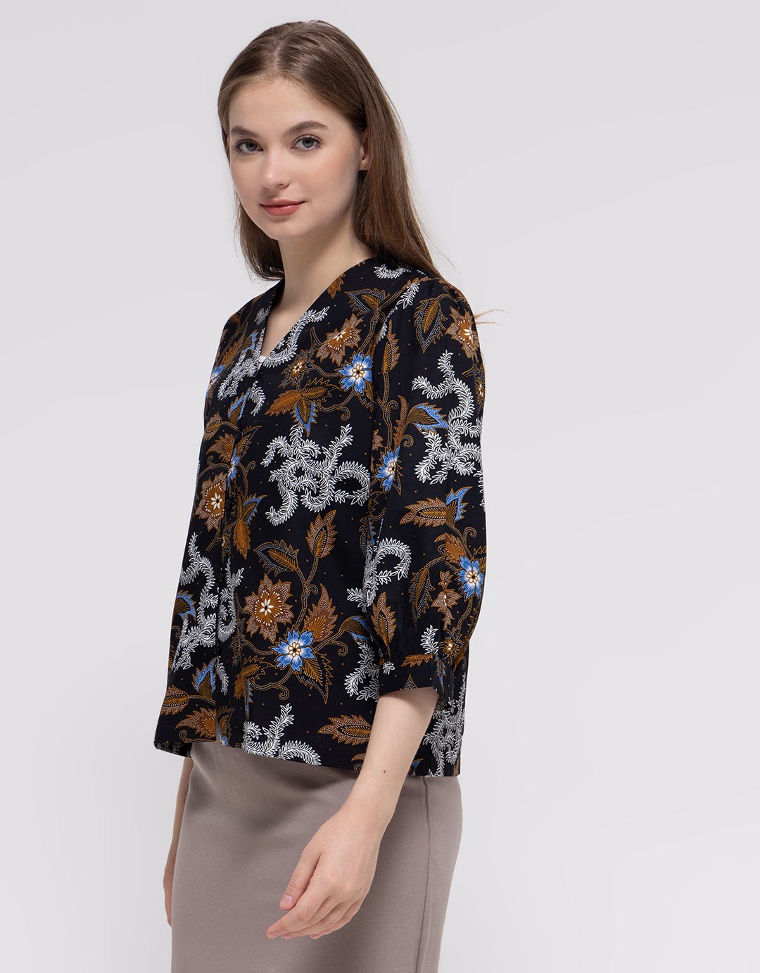 Connexion Button Down Blouse Wanita