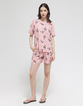 Disney Short Sleeve Shorts Minnie Ribbon