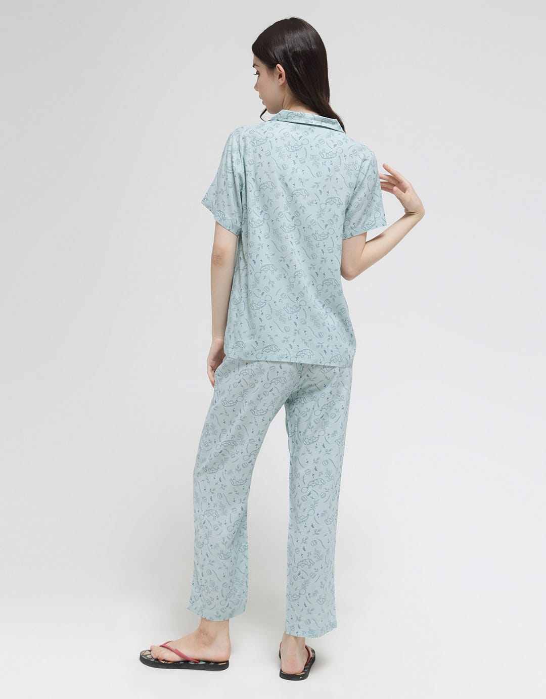 Disney Short Sleeve Pyjama Pants Pooh Beach