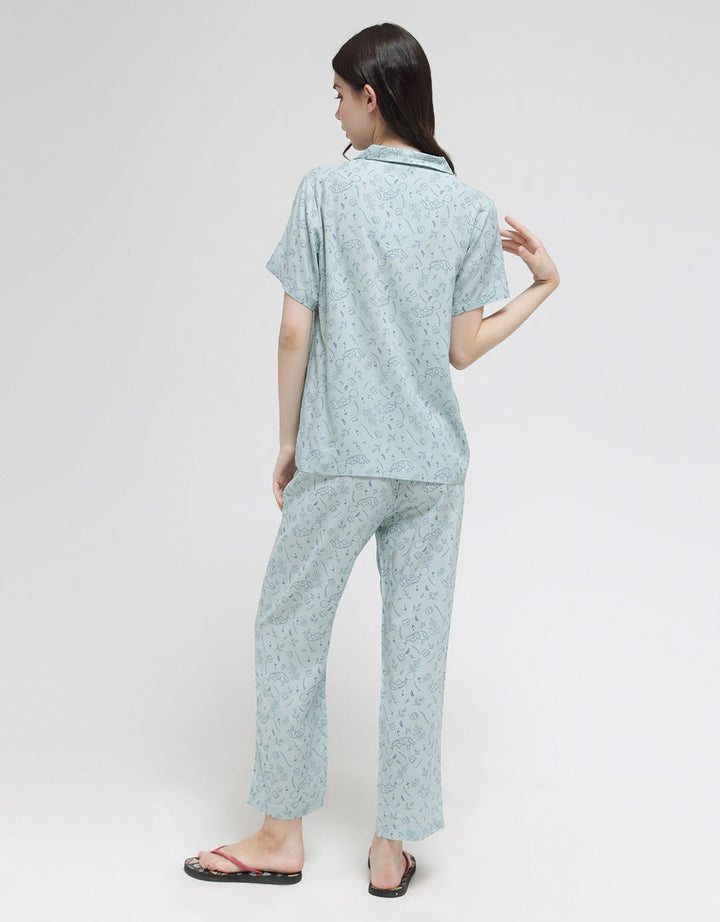 Disney Short Sleeve Pyjama Pants Pooh Beach