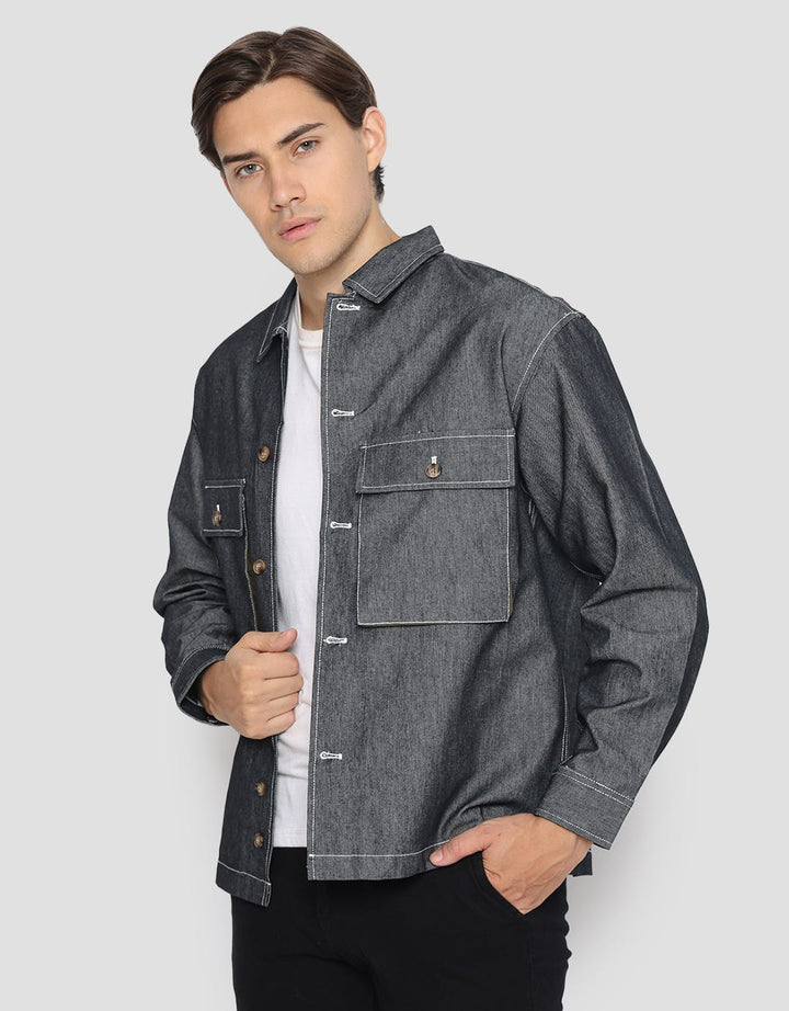 d&f Jacket Denim Import With 2 Pocket