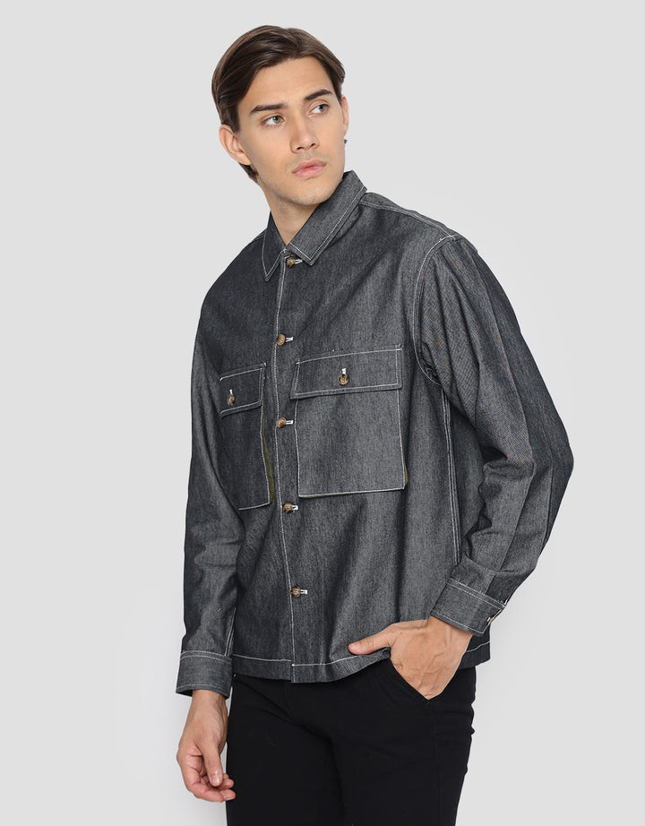 d&f Jacket Denim Import With 2 Pocket