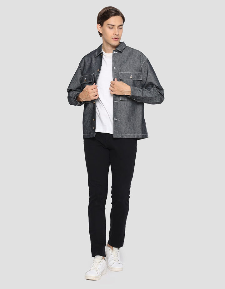d&f Jacket Denim Import With 2 Pocket
