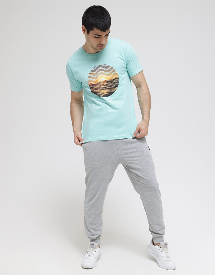 T Zone Short Sleeve T-Shirt Print Theme Joyfull Vacation - Wave