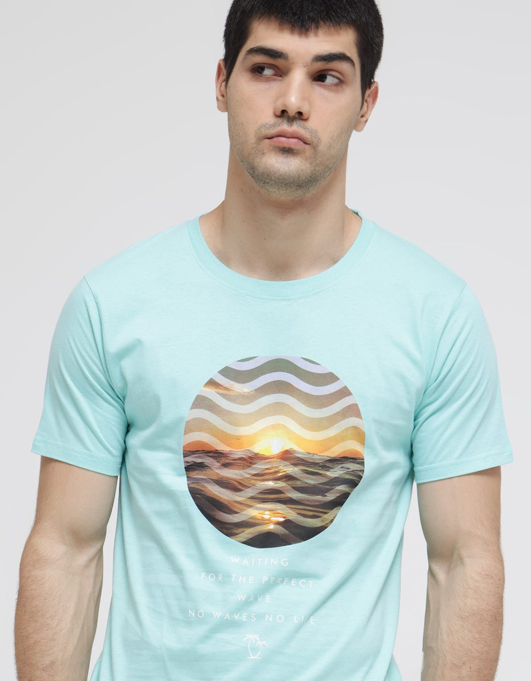 T Zone Short Sleeve T-Shirt Print Theme Joyfull Vacation - Wave