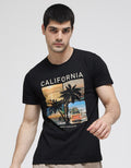 T Zone Short Sleeve T-Shirt Print Theme Joyfull Vacation - California