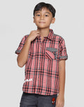 Marvel Boys Short Sleeve Shirt Spiderman Print Checkered