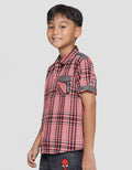 Marvel Boys Short Sleeve Shirt Spiderman Print Checkered