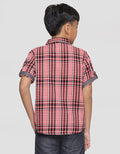 Marvel Boys Short Sleeve Shirt Spiderman Print Checkered