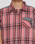Marvel Boys Short Sleeve Shirt Spiderman Print Checkered