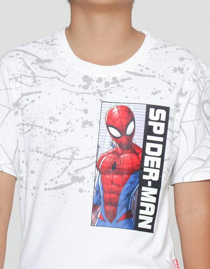 Marvel Spiderman Half Body Splatter Kaos Anak Laki-Laki